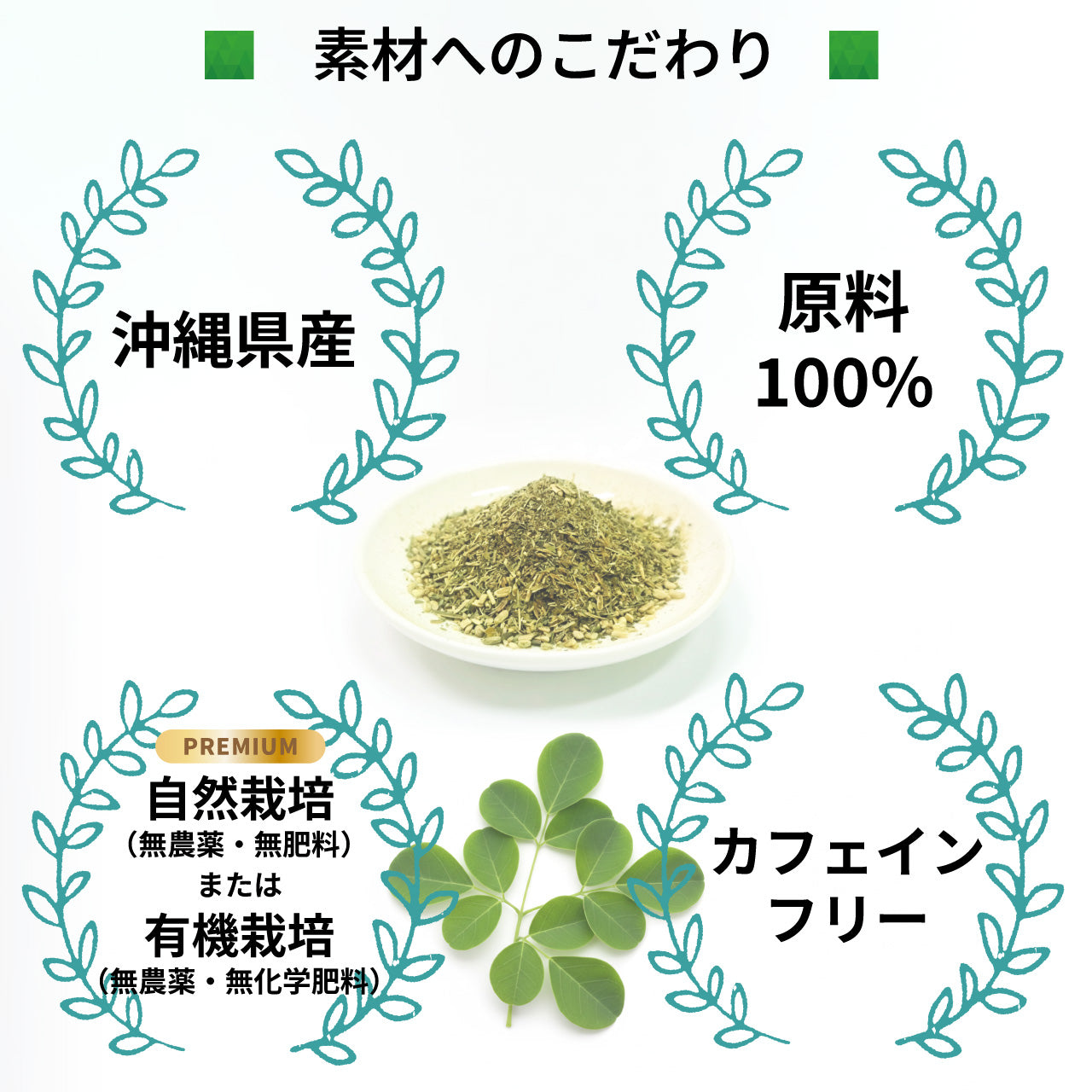 モリンガ茶 無添加100%｜沖縄産・カフェインレス｜本然農園